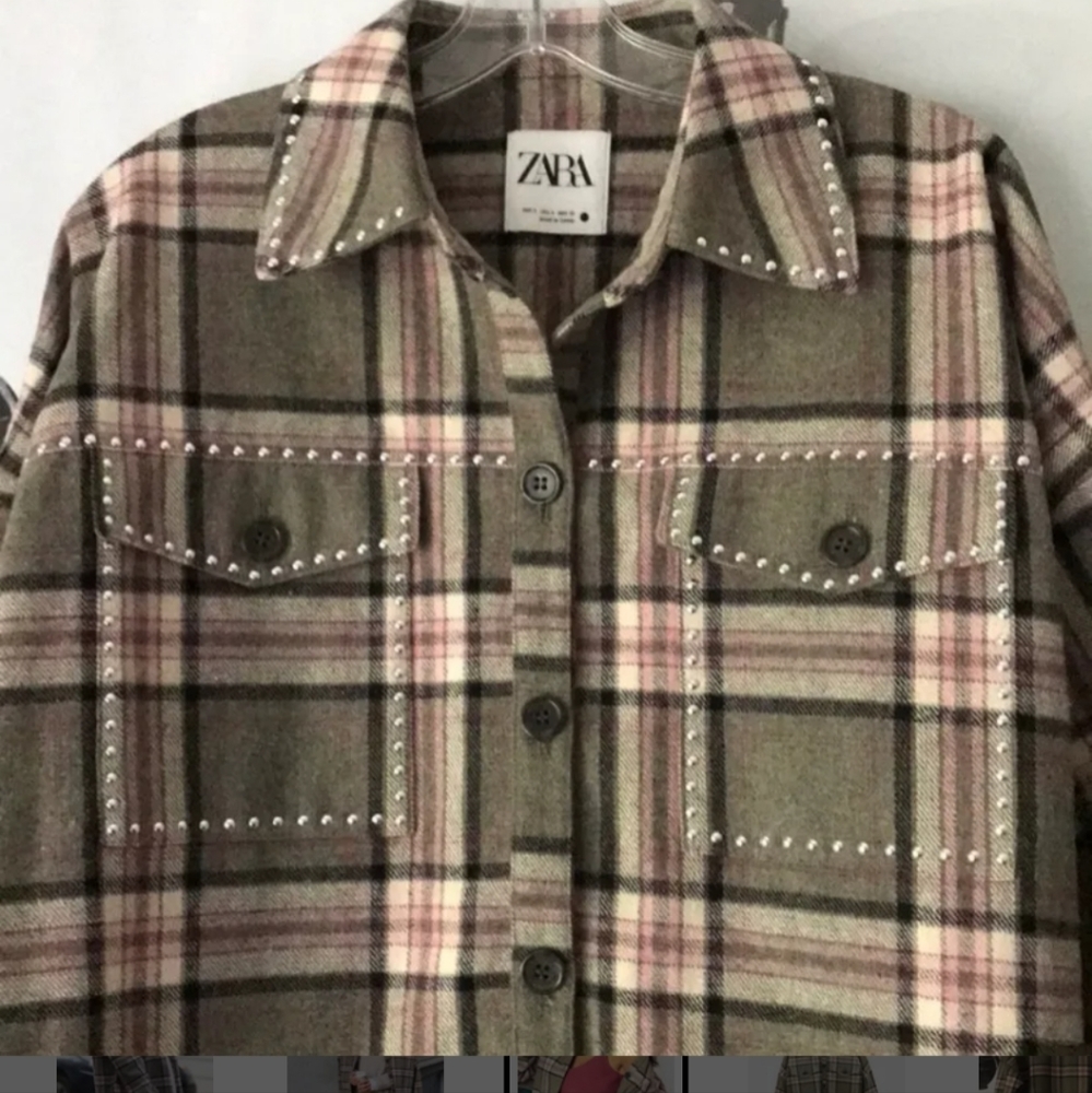 ZARA Blogger Favorite Wool Shacket w/ Fringe like new